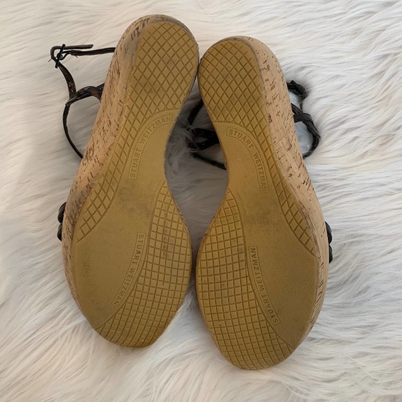 Stuart Weitzman ‘Esteem’ Patent Wedge Sandal, 7.5 - Picture 7 of 7